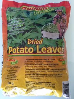 Dried potato leaves