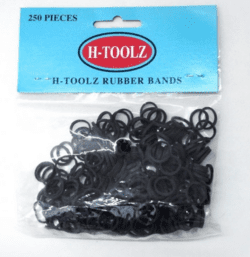 Rubber bands, black 250 pcs