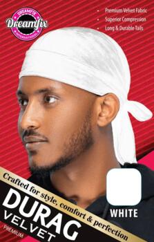 Dreamfix Korea Velvet Durag, white