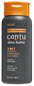 Cantu Shea Butter Men's 3 in 1 Shampoo Conditioner Body Wash