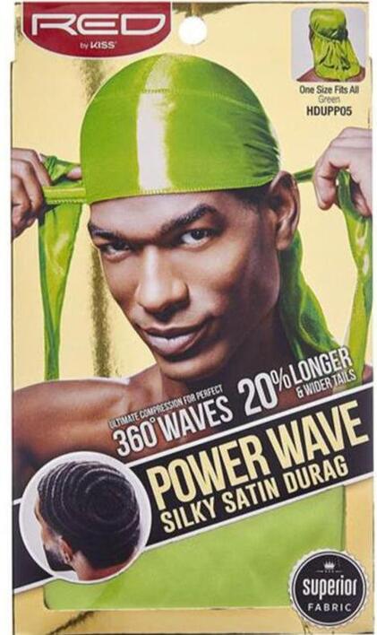 RED by Kiss Power Wave Silky Satin Durag Green