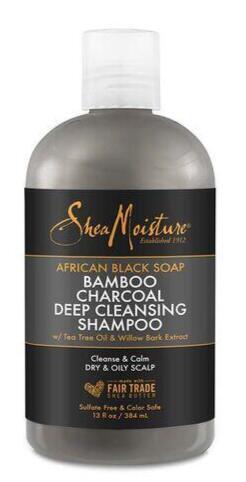 Shea Moisture African Black Soap Bamboo Charcoal Deep Cleansning Shampoo