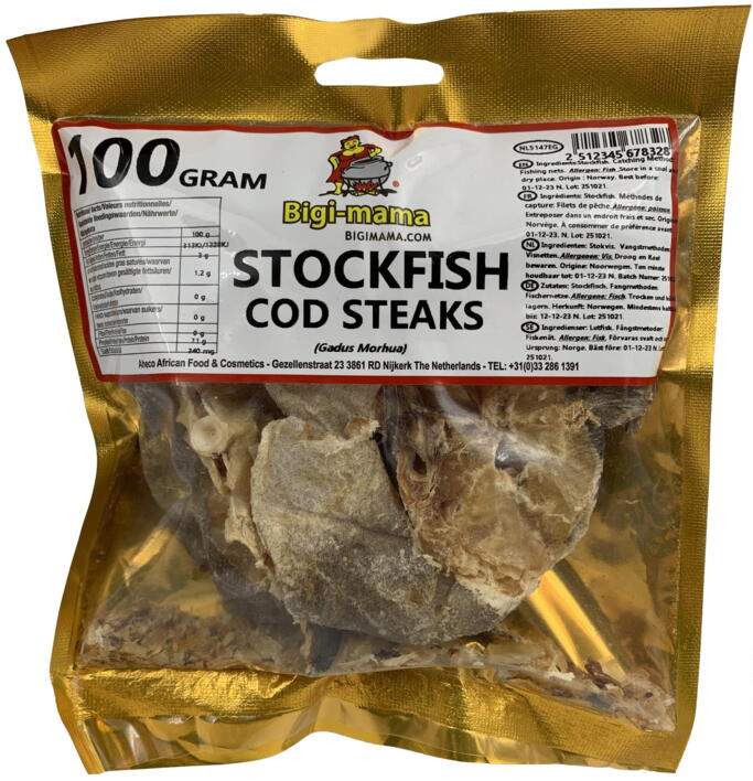 Bigi Mama Stockfish Cod Steaks 100g
