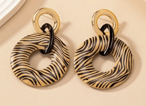 Earrings "Zebra"