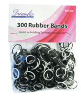 Dreamfix Rubber bands, one size, black/white