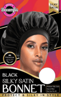 Silky Satin Bonnet, black