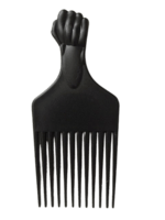 Afro comb, black, plastic