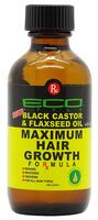 ECO Maximum Hair Growth Black Castor & Flax Seed Oil 60 ml